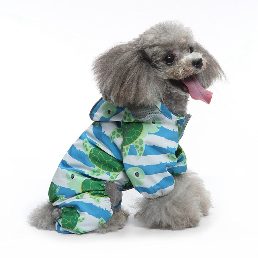 Cute Turtle Design Dog Raincoats