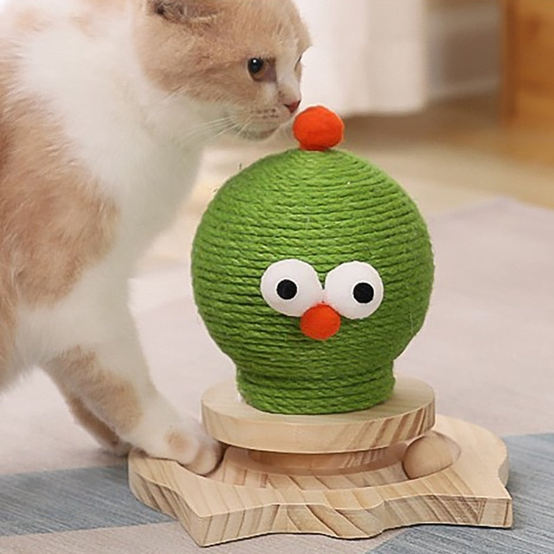 Cute Cactus Cat Scratching Ball