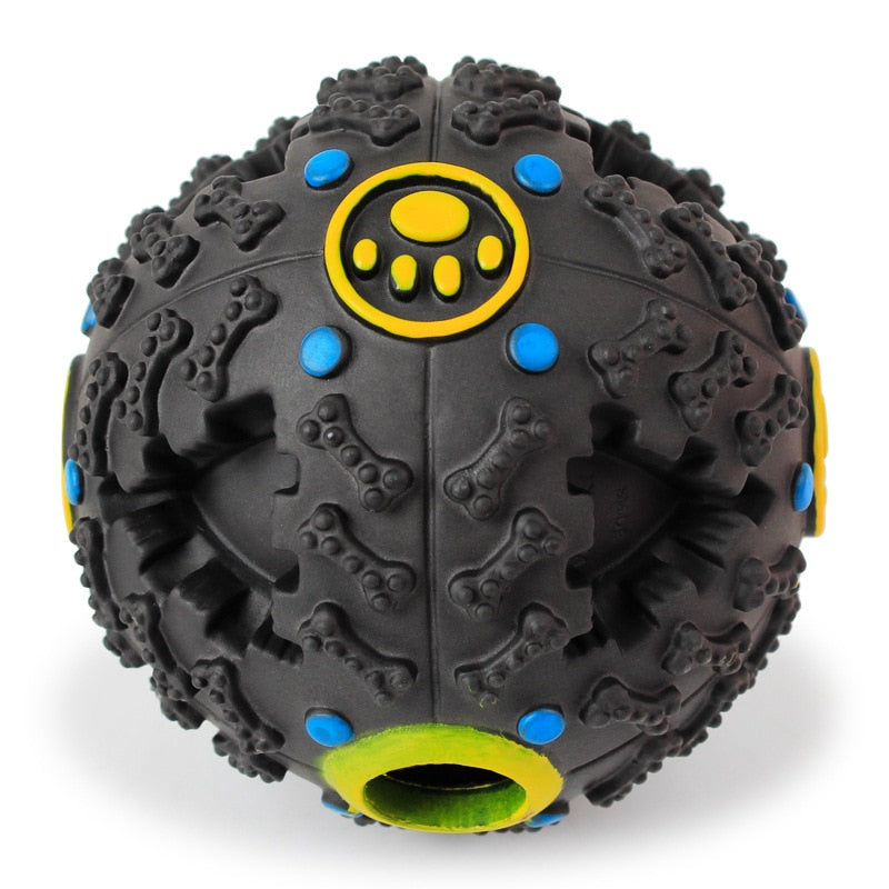 Interactive Tough Dog Black Ball Toy