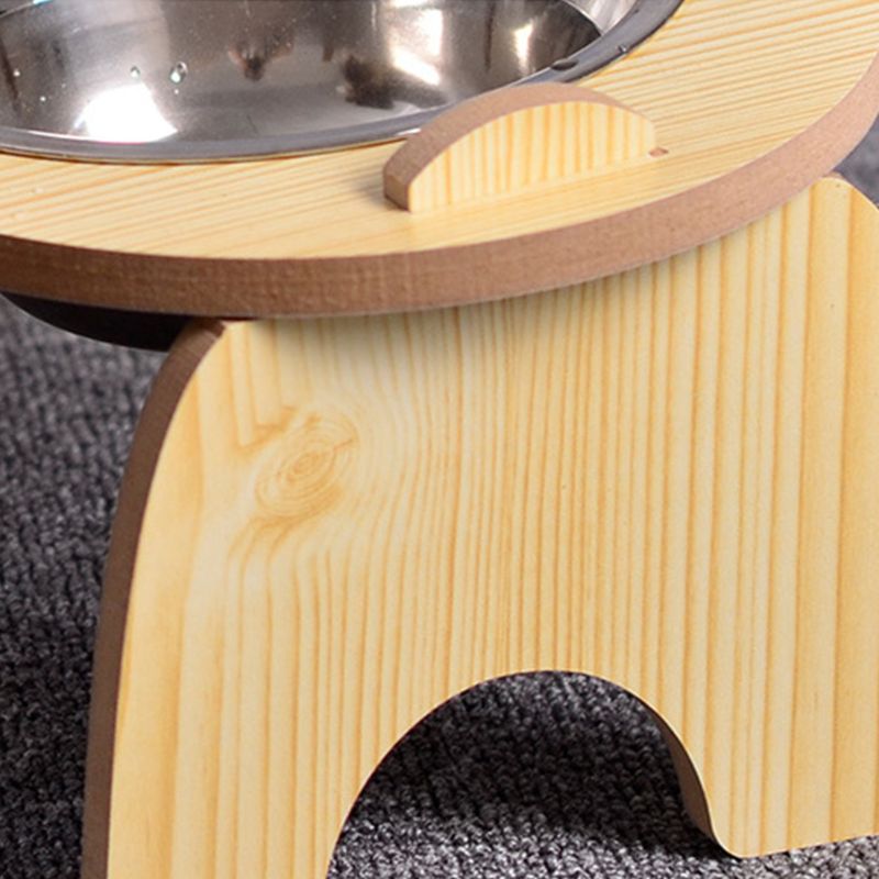 Bamboo Stand Raised Pet Bowl