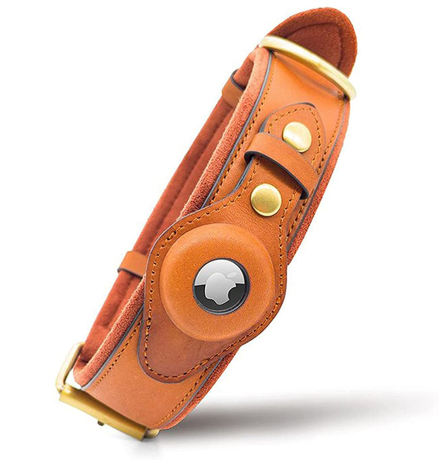 Airtag Leather Case Dog Collar