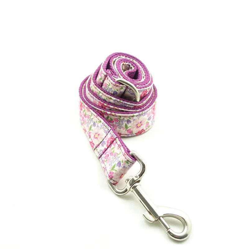 Luxury Flower Dog Collars And Leash