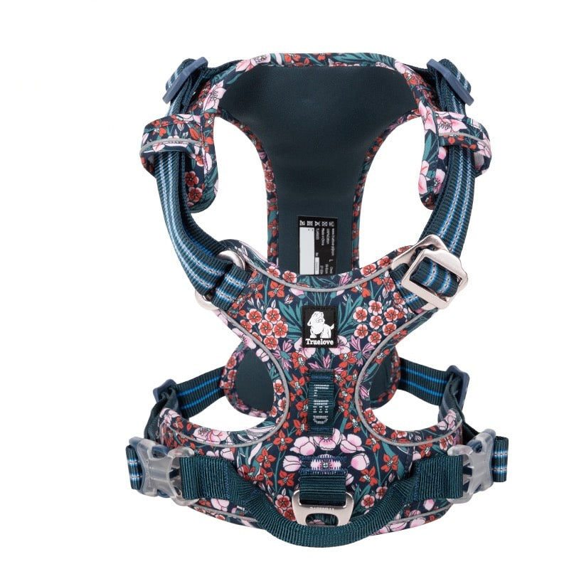 Reflective Floral No Pull Dog Harness