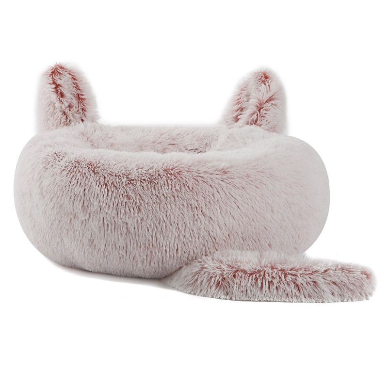 Cozy Fuzzy Plush Calming Dog Bed