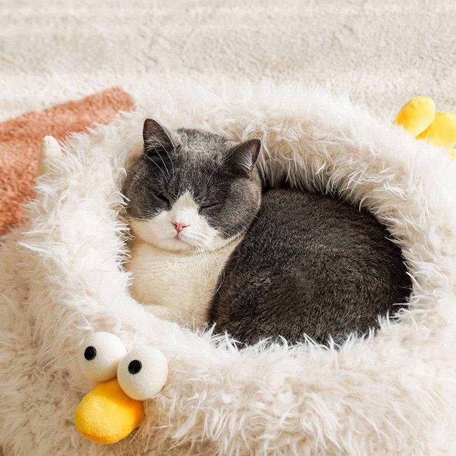 Cartoon Chicken Shaped Pet Bed