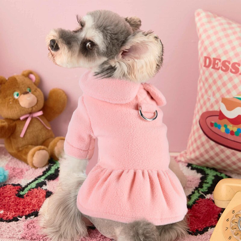 Fleece Fashion Cute Warm Dog Dress