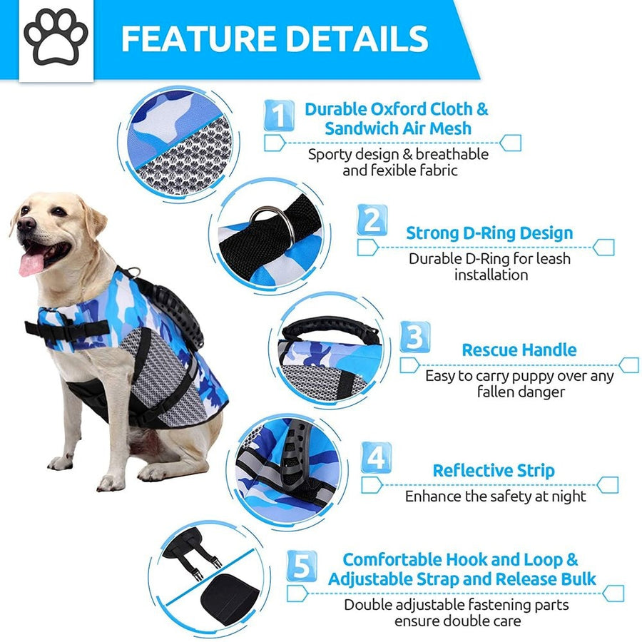 Camouflage Pet Safety Life Vest