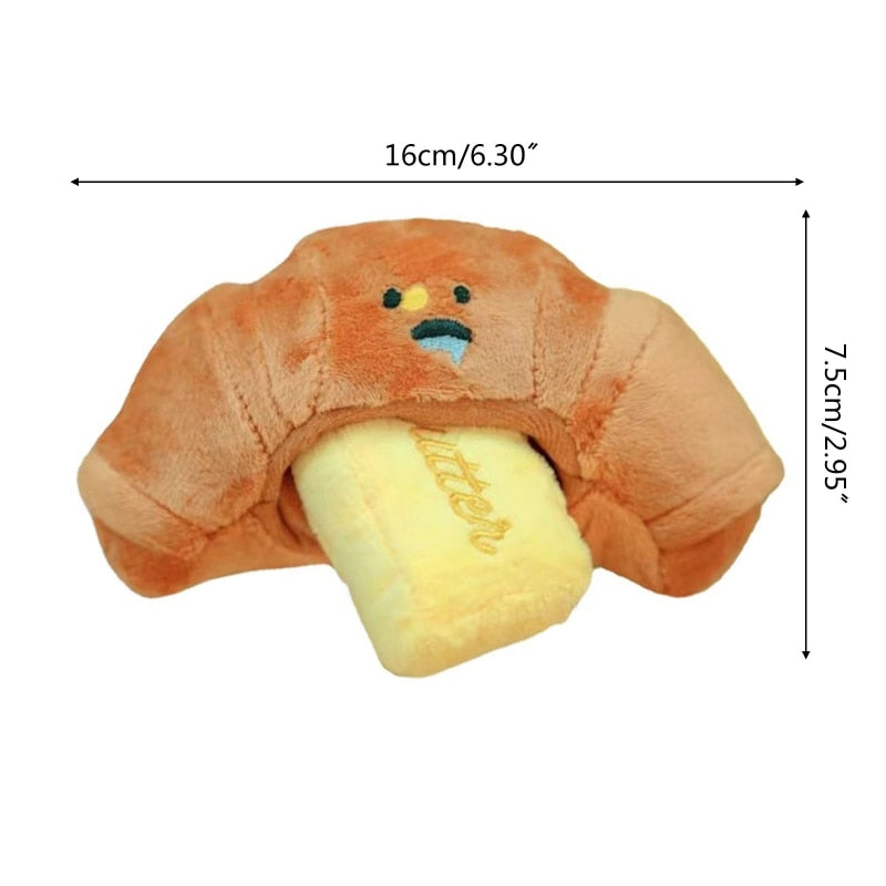 Funny Croissant Dog Snuffle Toys