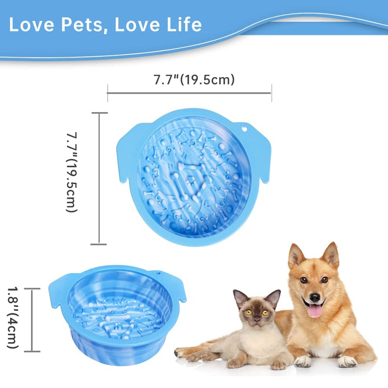 Outdoor Activities Dog Slow Feeder Bowl