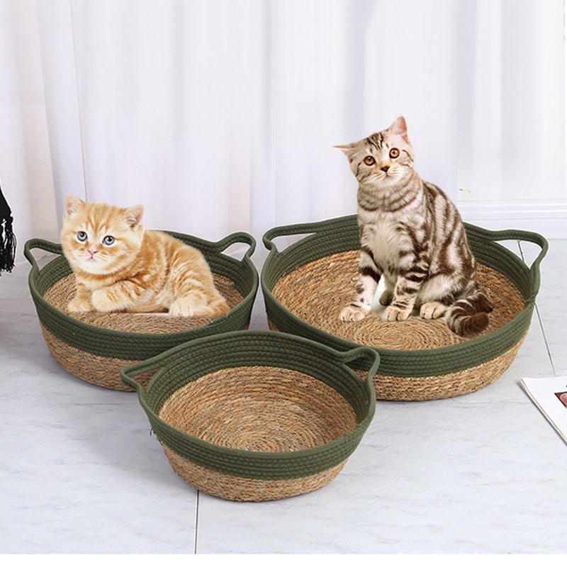 Four Seasons Handmade Rattan Cat Bed