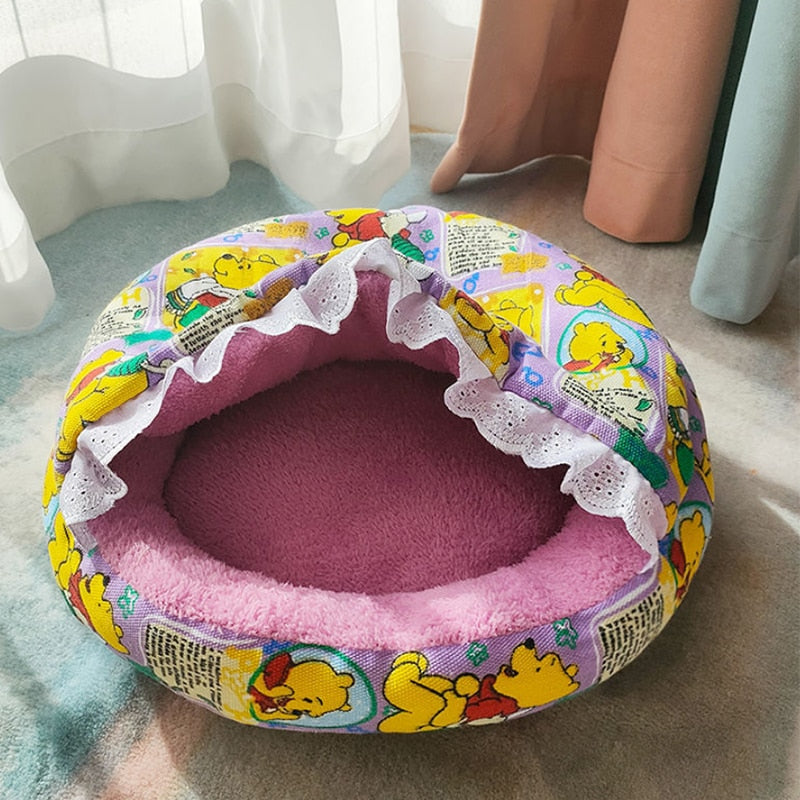 Cute Cartoon Warm Cat Bed