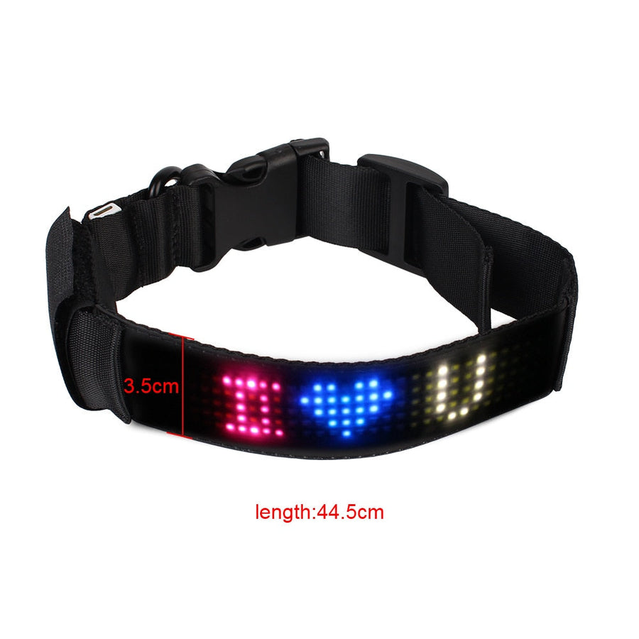 App Control Led Display Dog Collar