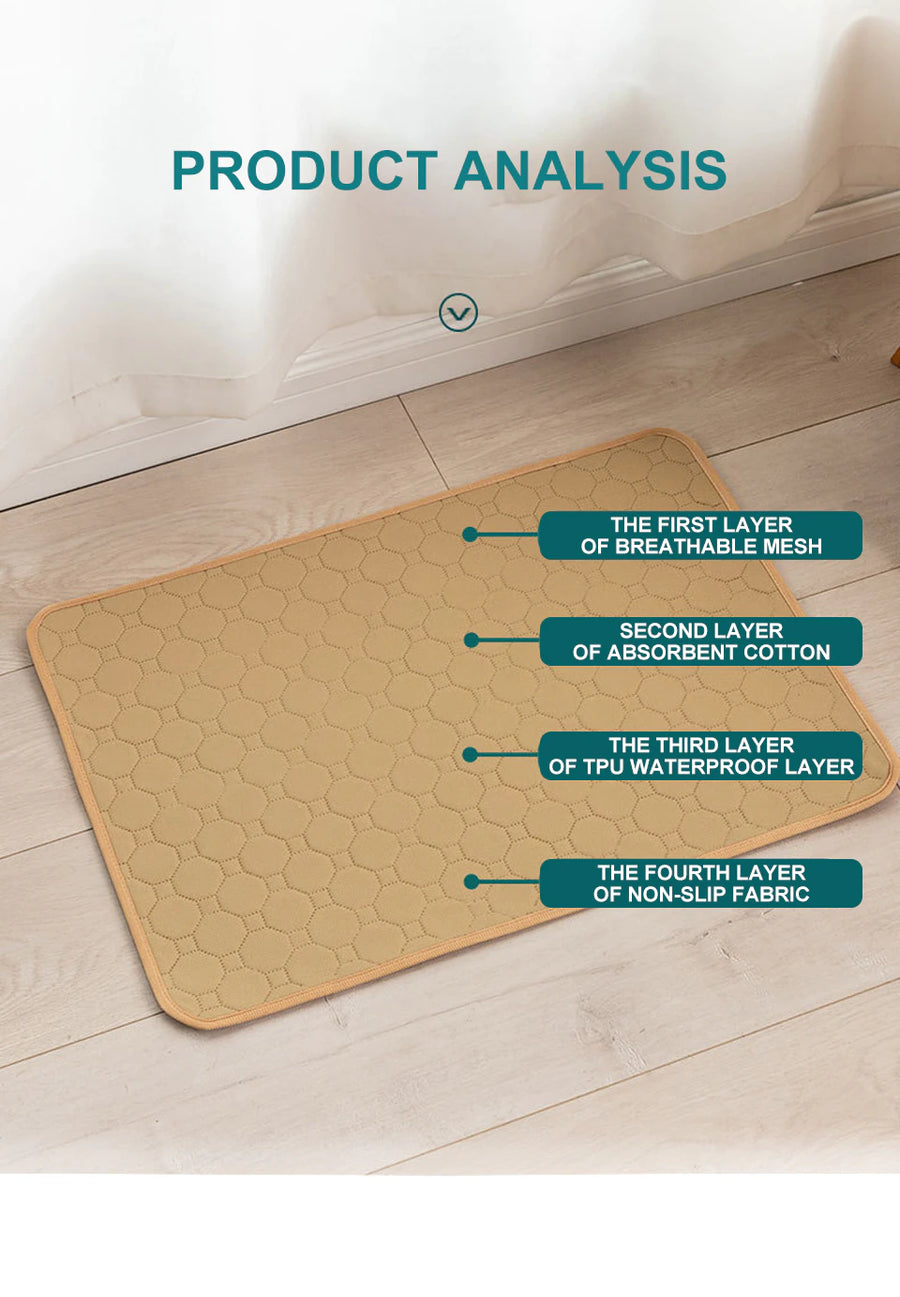 Washable Pet Brown Pee Pad