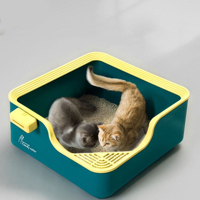 Semi Closed Large Capacity Cat Litter Box