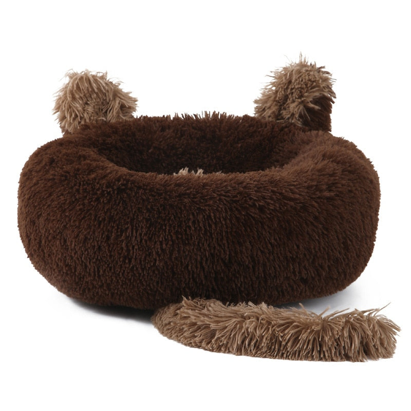 Cozy Fuzzy Plush Calming Dog Bed