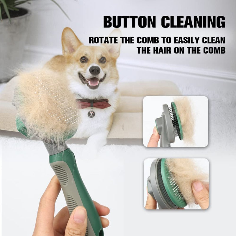 Fur Release Function Dog Brush