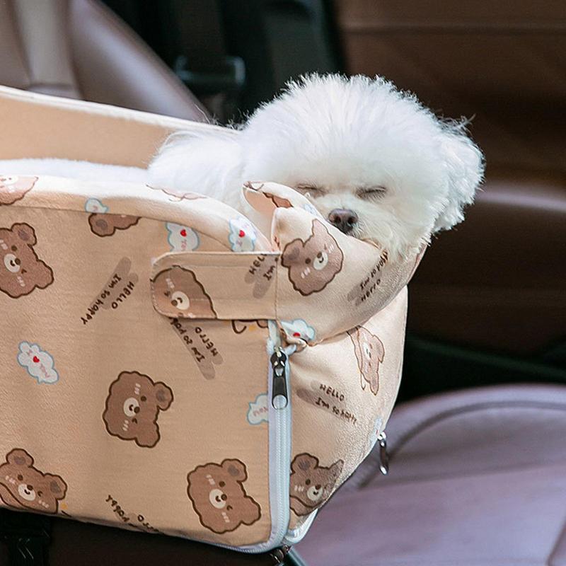 Cute Bear Dog Car Booster Seat