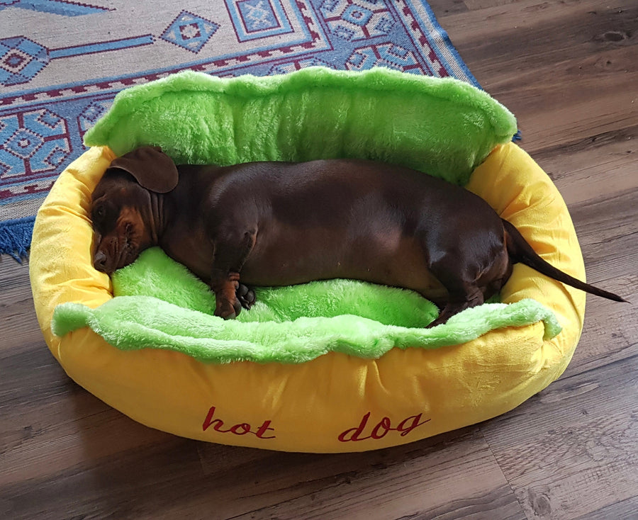 Funny Hot Dog Pet Bed